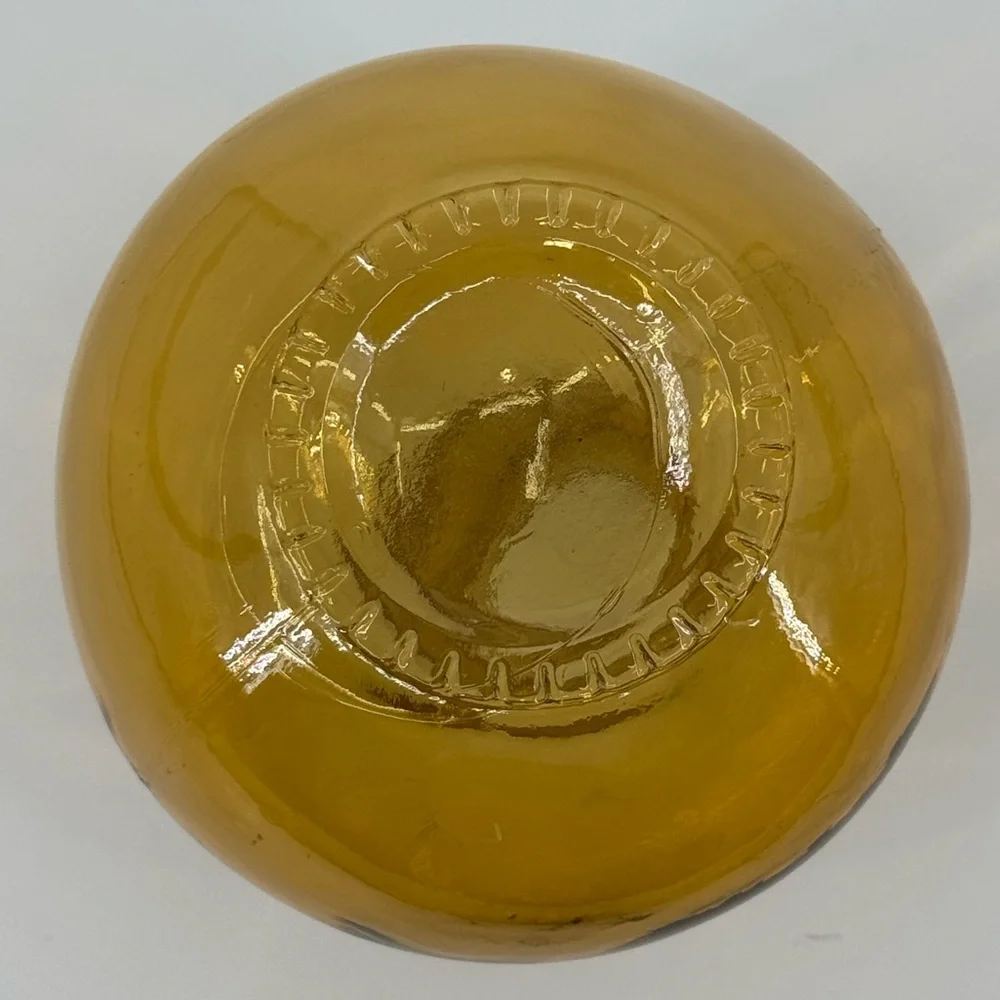 Amber Glass Balloon Vase